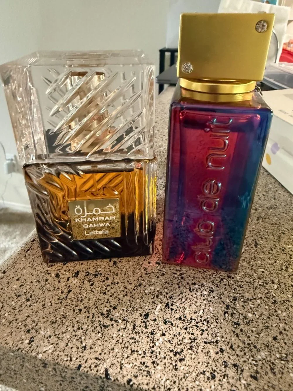 Lattafa Khamrah Qahwa & Armaf Club de Nuit Untold perfums